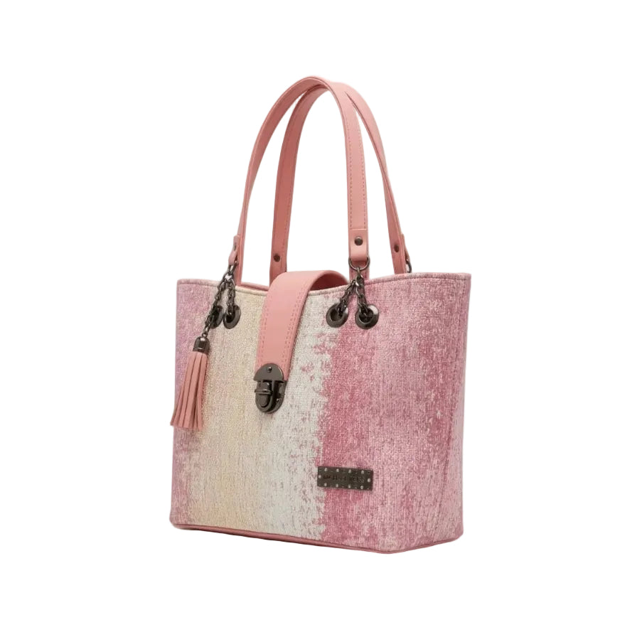 Textured Tassel Tote Bag