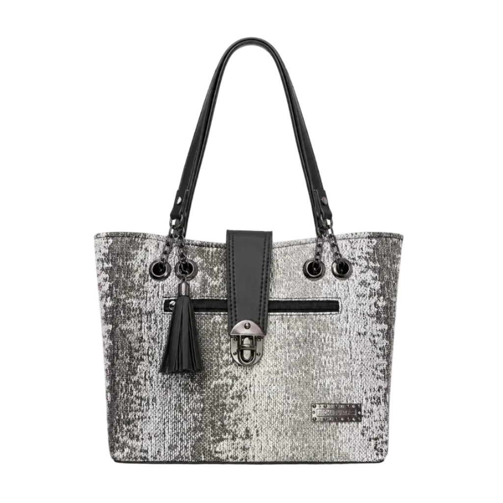 Textured Tassel Tote Bag