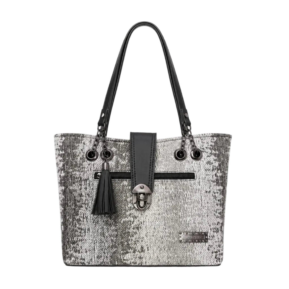 Textured Tassel Tote Bag