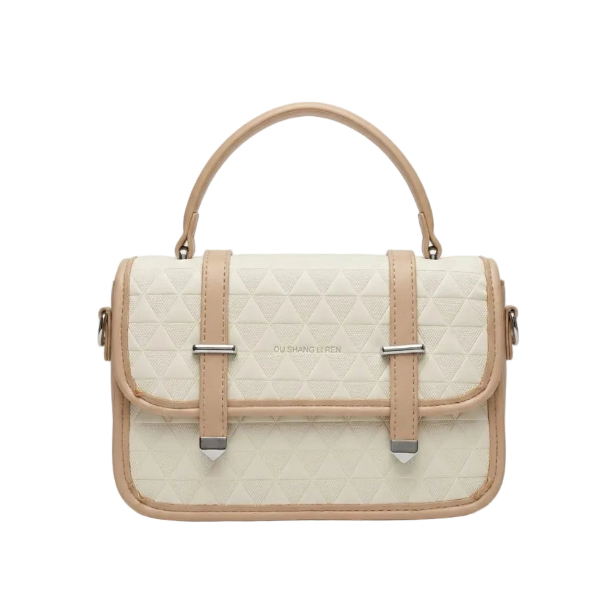 Geometric Pattern Top Handle Crossbody Bag