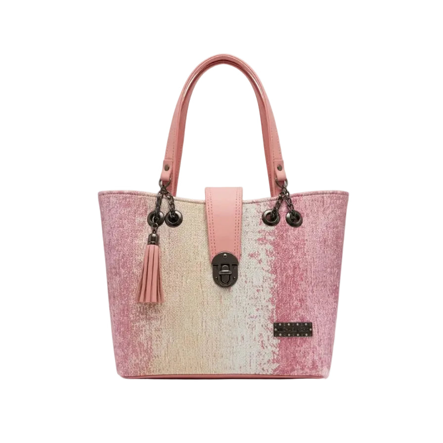Textured Tassel Tote Bag