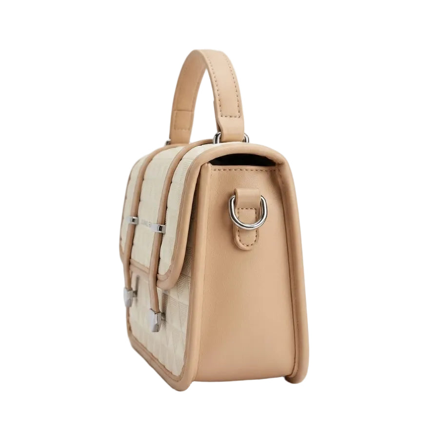 Geometric Pattern Top Handle Crossbody Bag