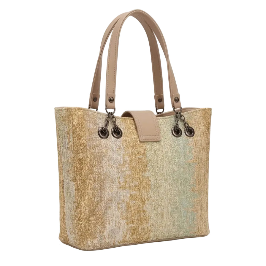 Textured Tassel Tote Bag