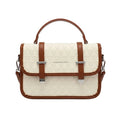 Geometric Pattern Top Handle Crossbody Bag
