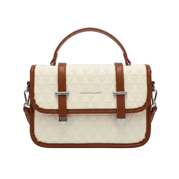 Geometric Pattern Top Handle Crossbody Bag