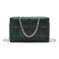 Green Crossbody Bag with Rose Gold Chain
