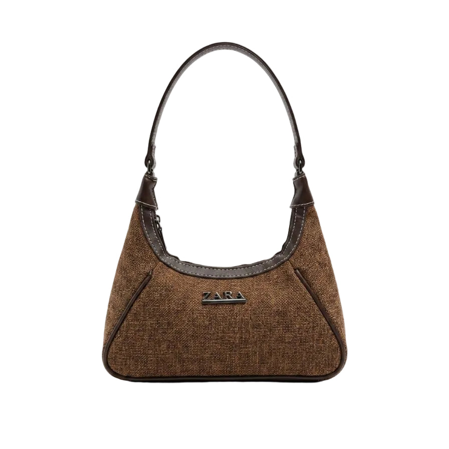 Vintage Textured Shoulder Bag