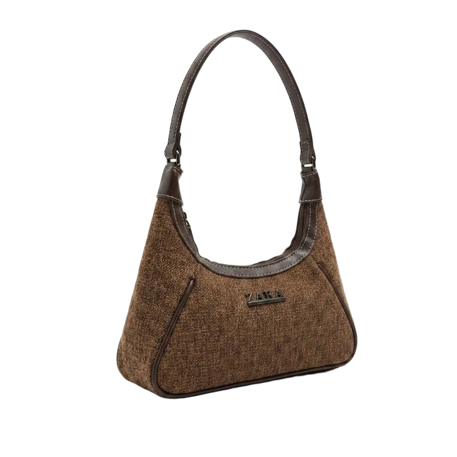 Vintage Textured Shoulder Bag