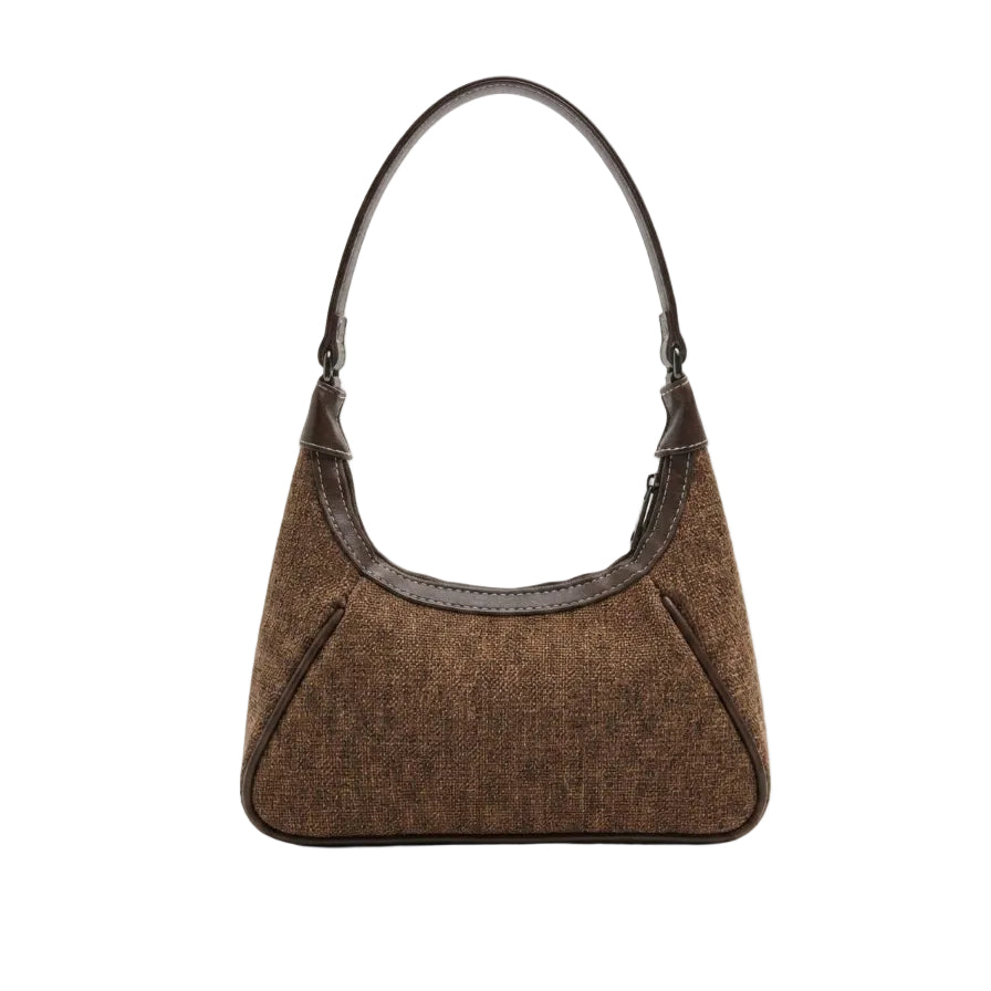 Vintage Textured Shoulder Bag
