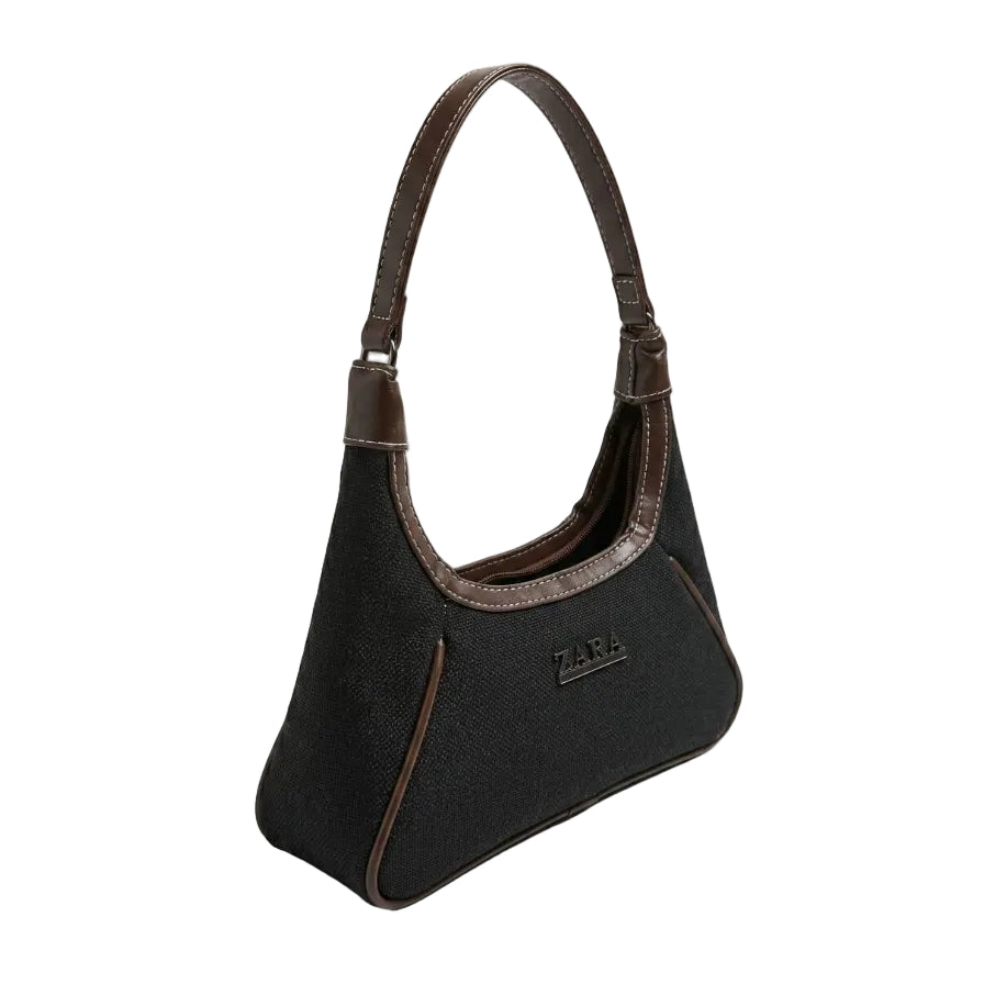 Vintage Textured Shoulder Bag