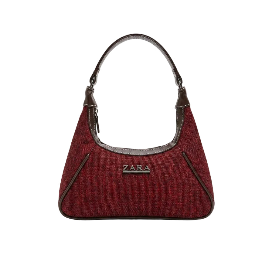 Vintage Textured Shoulder Bag