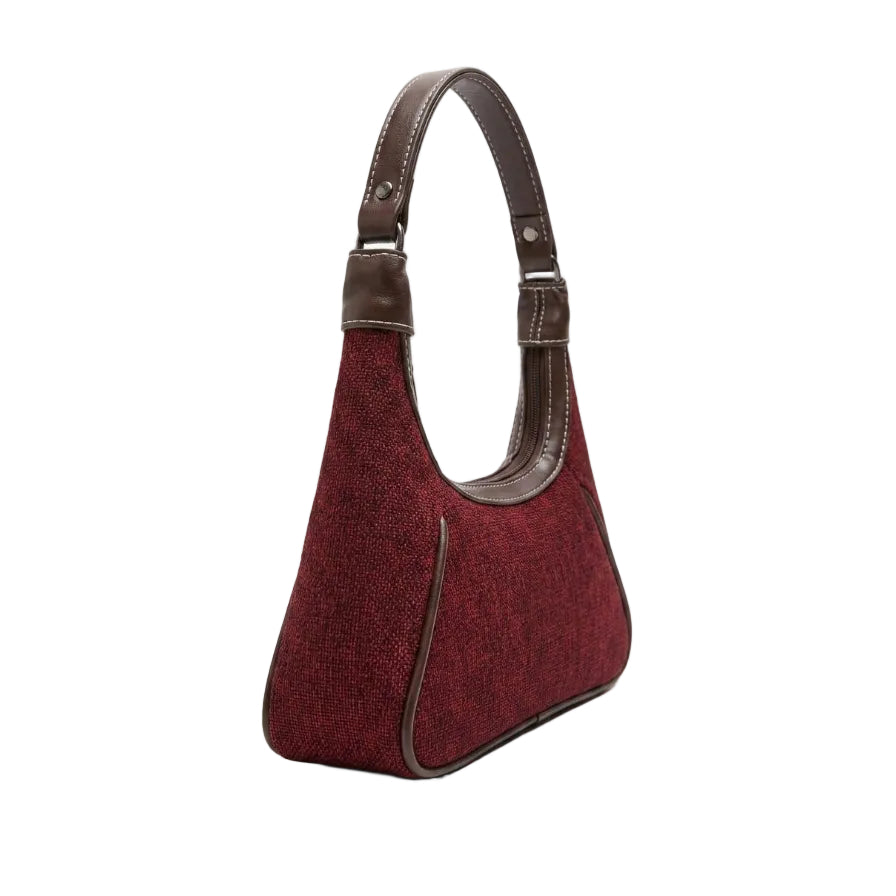 Vintage Textured Shoulder Bag