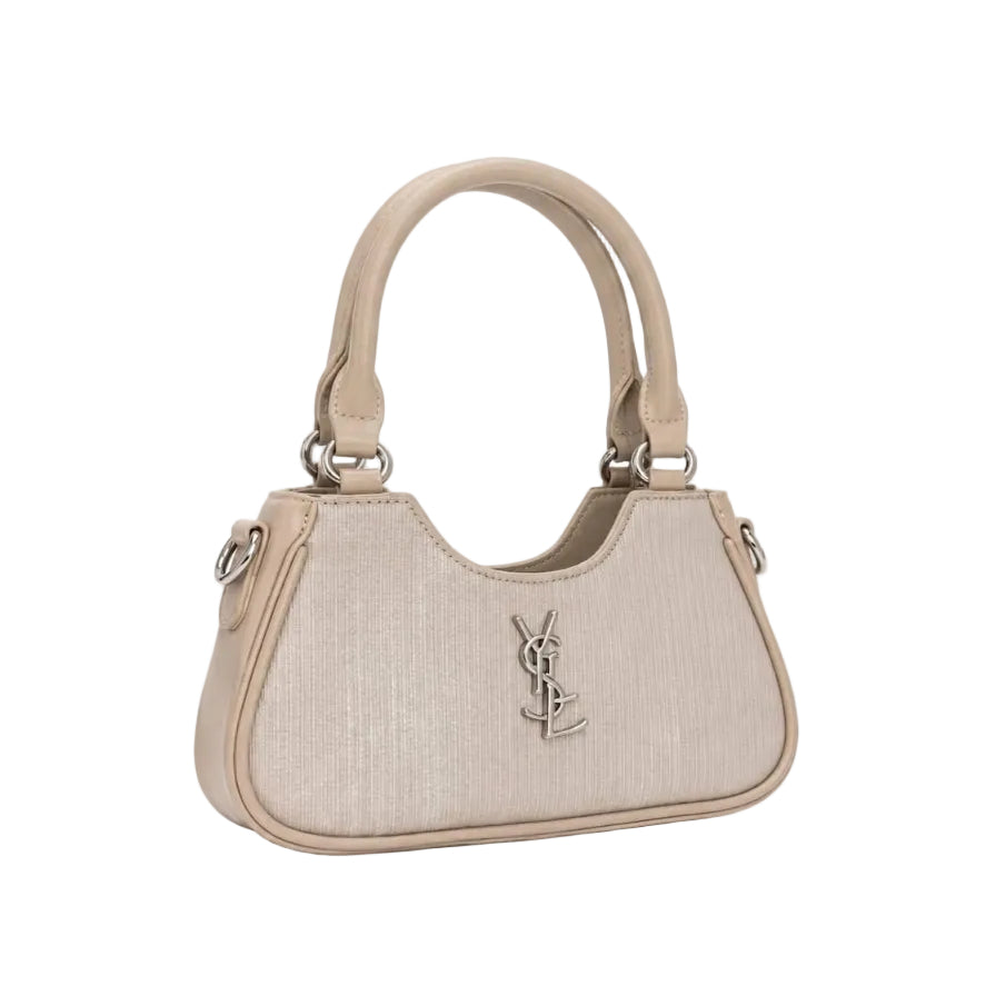 Textured Chain Accent Shoulder Bag