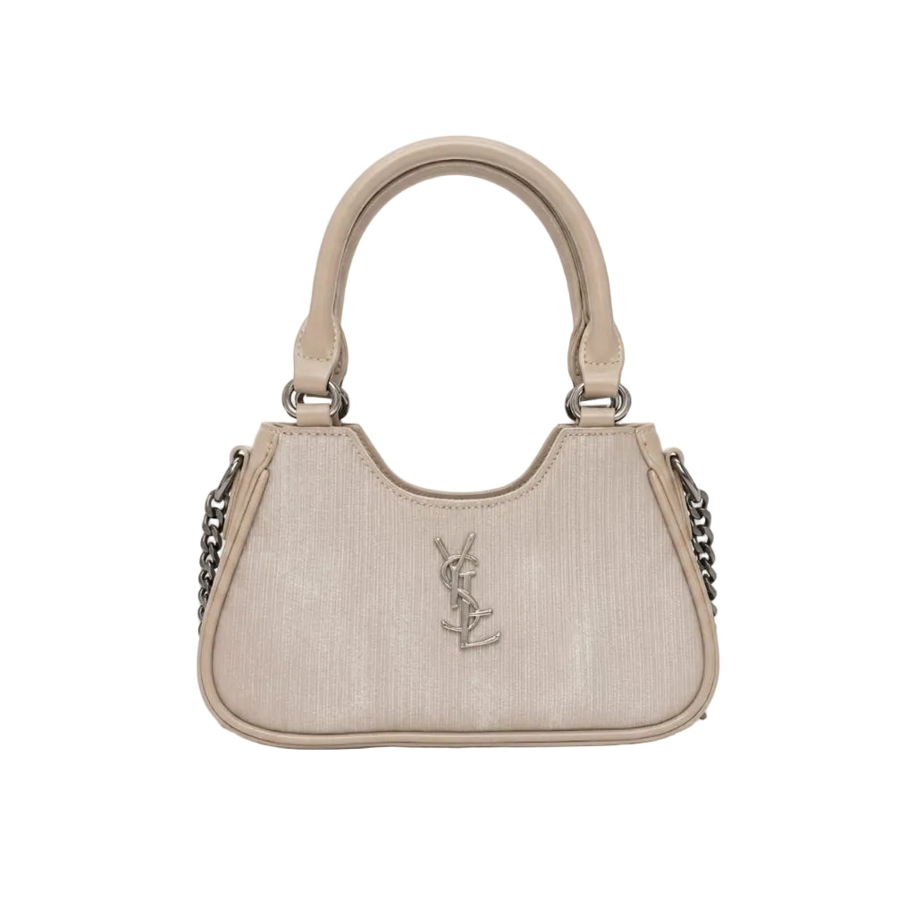 Textured Chain Accent Shoulder Bag