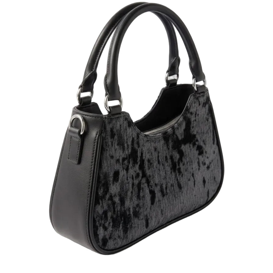 Textured Chain Accent Shoulder Bag