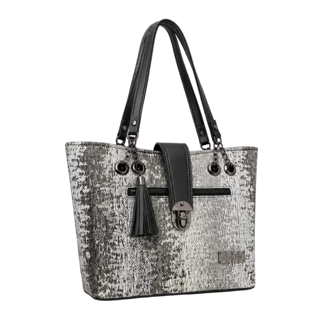 Textured Tassel Tote Bag