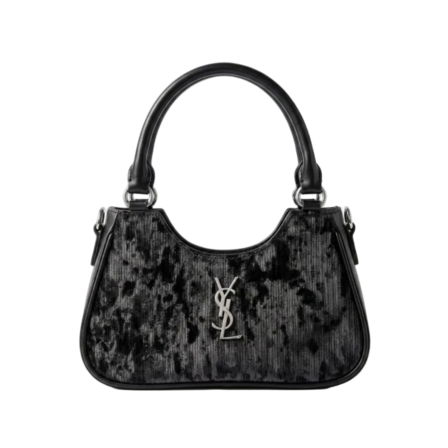 Textured Chain Accent Shoulder Bag